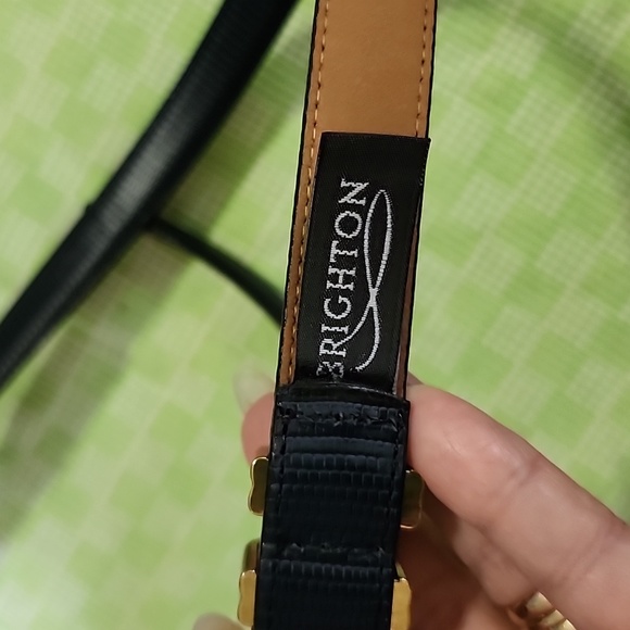 Brighton Classics Black Reptile Embossed Belt - Picture 4 of 5